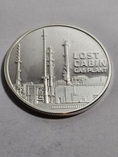 LOST CABIN GAS PLANT - 1 OZ. - .999 FINE SILVER ROUND 105.00 per troy oz