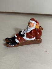 Santa On Sleigh Sled Toy Soldier Barclay Manoil Jags Toy Conversions Vtg