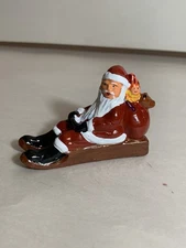 Santa On Sleigh Sled Toy Soldier Barclay Manoil Jags Toy Conversions Vtg