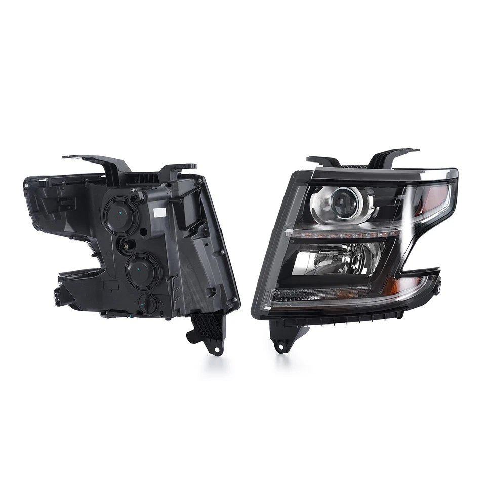 For 2015-2020 Chevy Tahoe Halogen Headlight Headlamp LT&RT Assy Composite Pair - Изображение 4 из 4