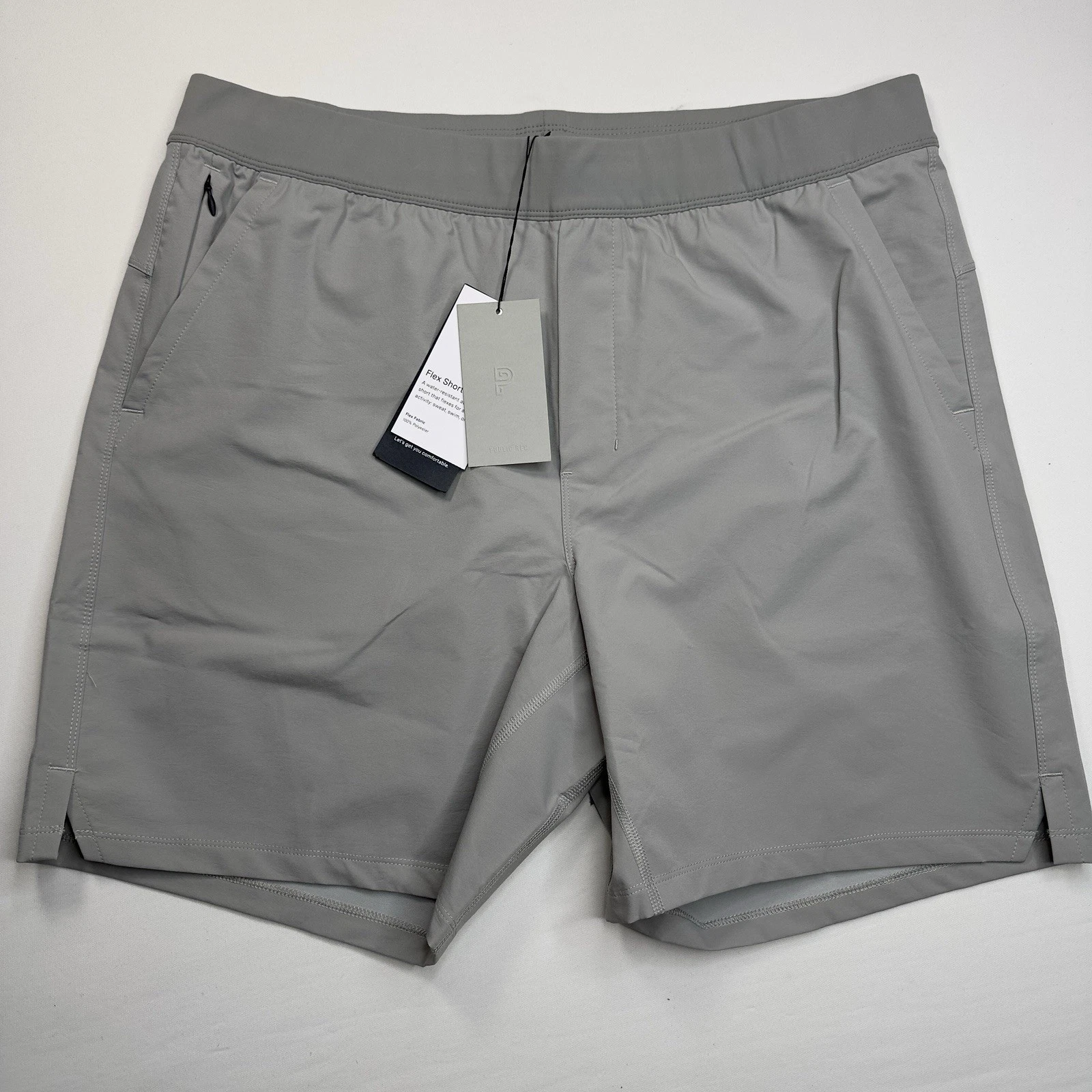 Public Rec Shorts Mens 44 Gray Flex Short 7.5" Water Resistant Active Gym