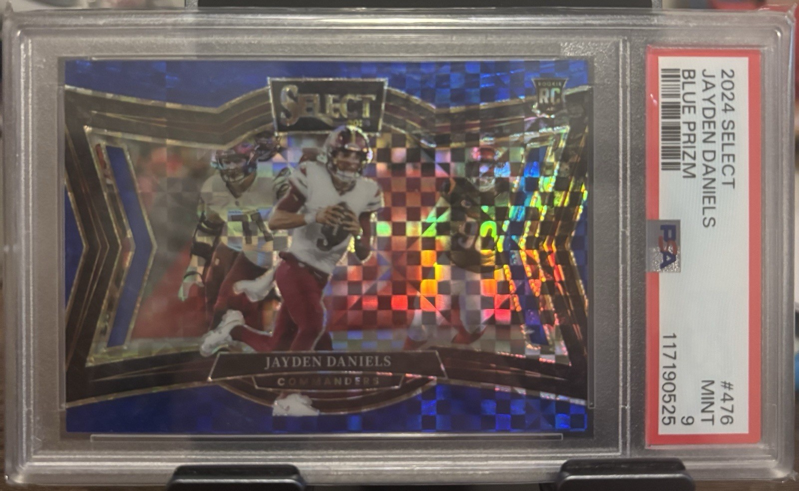 2024 Panini Select - Field Level Jayden Daniels #476 Blue Prizm /75 (RC)