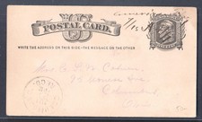 Arizona Territory AMERICAN FLAG Jul 15 1881 Ty 1 Manuscript Postmark Postal Card
