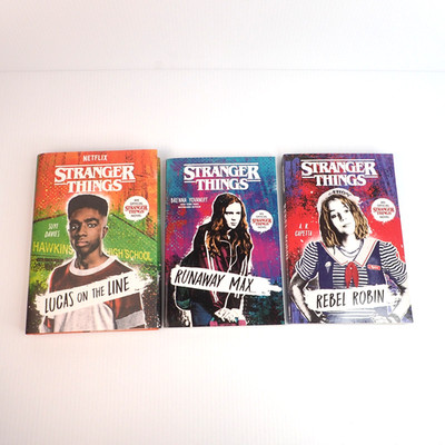 Stranger Things Book Lot of 3 Runaway Max (Pb) Rebel Robin (Pb) Lucas (HC)