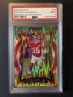 Patrick Mahomes II 2024 Panini Select #33 GREEN & YELLOW SHOCK PRIZM PSA 9 MINT!