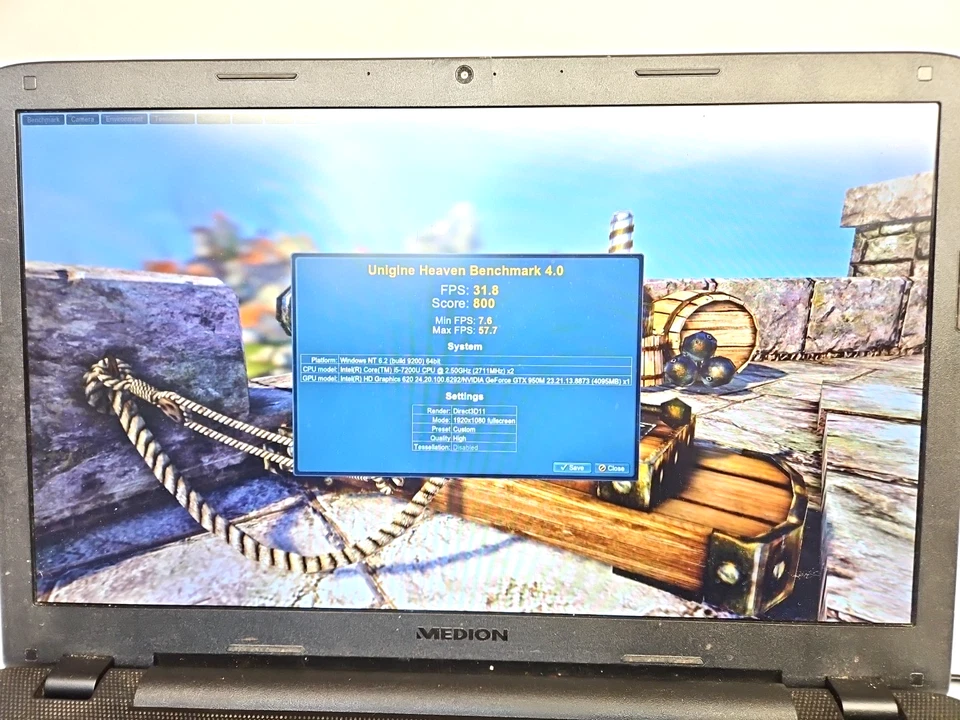 Medion Erazer P7647 windows 11 Gaming laptop core i5 7200U GTX950M 8GB 256GB SSD - Image 3 of 4