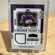 2021 CONTENDERS FOOTBALL IHMIR SMITH-MARSETTE GREEN ROOKIE TICKET PATCH RTS-ISM