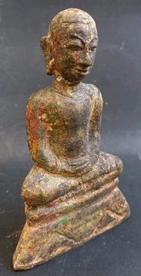 Bouddha Bronze 12 cm Old Bouddhiste Laos Boudda XIX - Photo 1/4