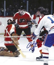 Signed  8x10 ANDRE DUPONT Philadelphia Flyers Photo - COA