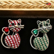 Cute Cat Brooch, Elegant Clothing  Cape Corsage Pin