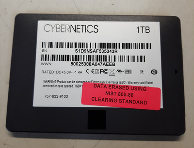 Cybernetics 2.5'' 1TB SSD Drive S1D9NSAF306817D TESTED