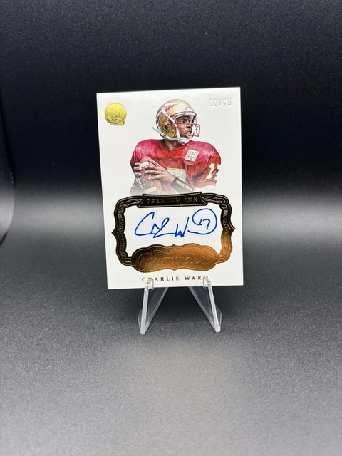 2017 Panini Flawless Collegiate /25 Charlie Ward Premium Ink Auto FSU HEISMAN