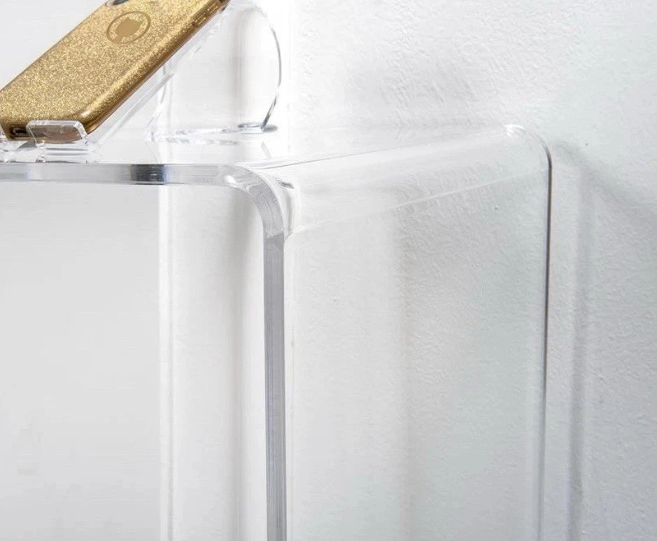 Consolle Tavolino Plexiglass Trasparente Scrivania Entrata Tavolo 70x33x70H - Immagine 2 di 2