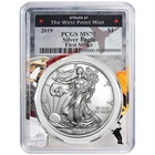 2019 $1 American Silver Eagle PCGS MS70 FS West Point Frame