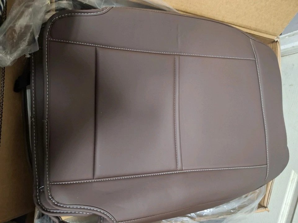 Juego completo de 5 asientos de cuero PU marrón universal con estilo lumbar 04B Foto 2 de 4