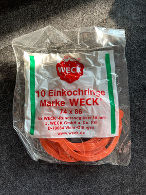 WECK Einkochringe für RR 80, 10 Stück OVP
