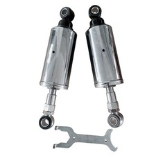 Rear Suspension Shocks Set Adjustable for Harley Softail Models 1989-1999 Silver