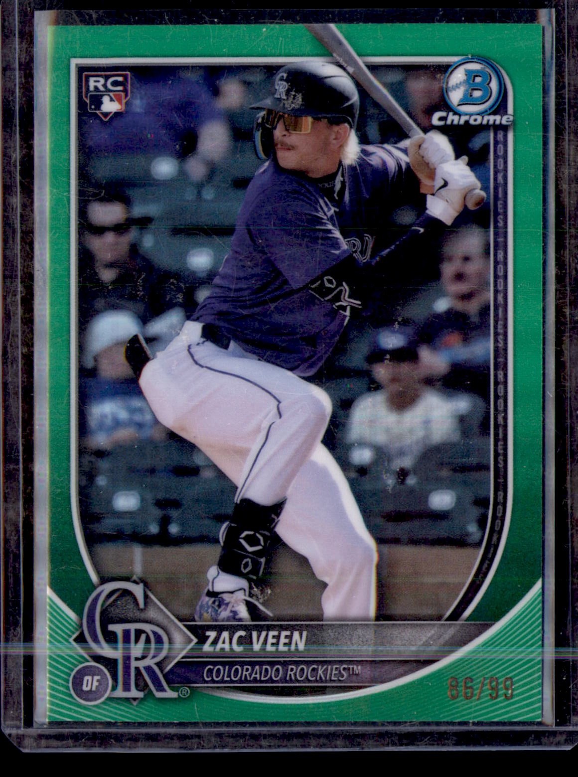 2025 Bowman Chrome #69 Zac Veen Green #/99