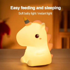 Unicorn Silicone Night Light - Colour Changing Touch Activated Lamp