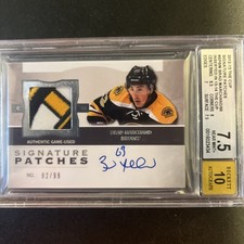 Brad Marchand 2012-13 UD The Cup Signature Patches #SP-BM Bruins 82/99 BGS 7.5