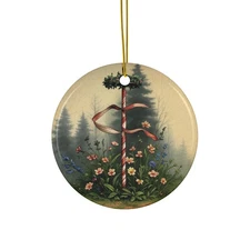 Vintage Maypole Beltane Pagan Spring Decor Wiccan Sabbat Gift Nature Floral Yule