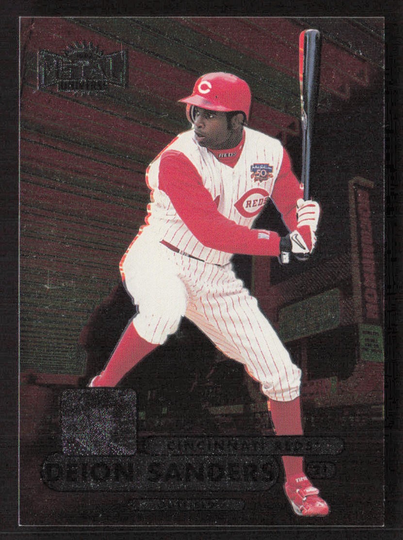 Deion Sanders 1998 Metal Universe #99 Cincinnati Reds