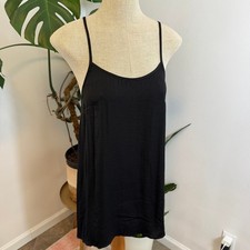 Free People Black Slip Dress Mini Spaghetti Strap Size Medium