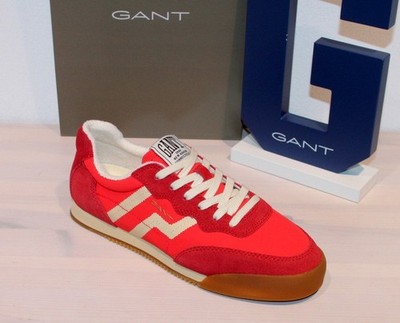 GANT Fashion Retro-Sneaker Leder/Nylon Schnürer Halbschuh - BEYLANA Red - Neu!