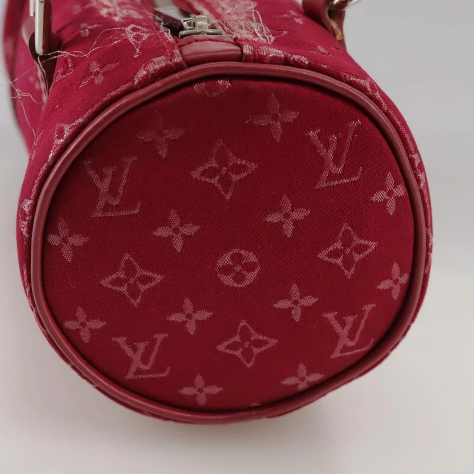 LOUIS VUITTON Monogram Satin Little papillon Hand Bag Pink M92353 LV Auth 111500 - Image 4 of 4