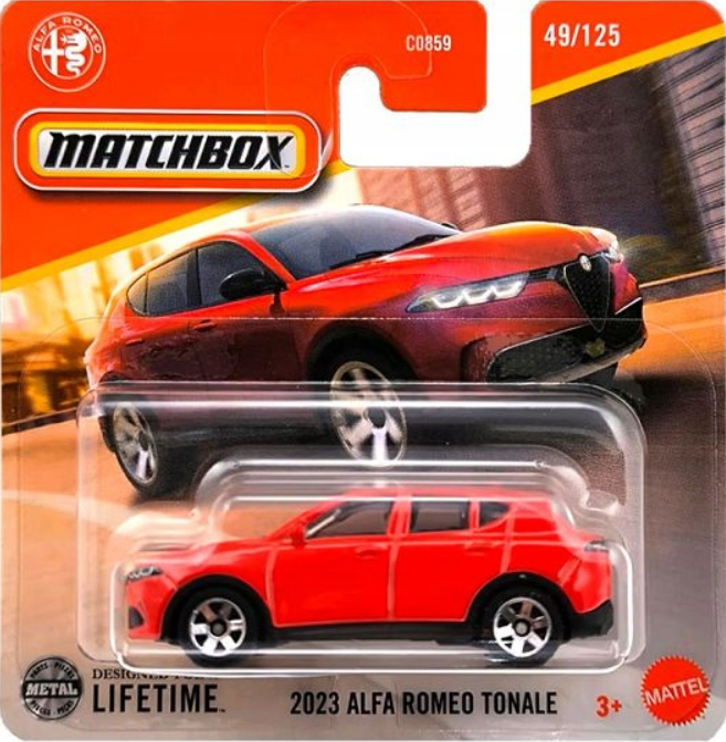 2023 Alfa Romeo Tonale Italy Car Model Toy Red Diecast 1:60-1:64 Scale Matchbox