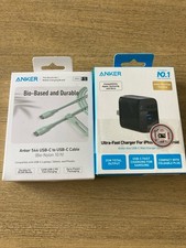 Anker - 312 - 25W Ultra Fast USB-C Wall Charger  544 140W 10 Ft Braided NEW