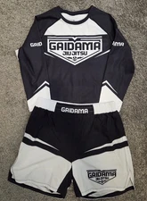 GAIDAMA "PRO SERIES RANKED" GRAPPLING, MMA, SHORTS AND RASHGUARD - BLACK