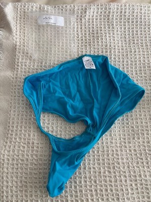 New hot blue muscleskins M men s torpedo posing bikini thong bodybuilding muscle