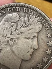 1905-S Fine FN+ VF- Liberty Barber Silver Half Dollar 50c San Francisco