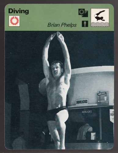 BRIAN PHELPS British Diving Olympics Photo 1978 UK SPORTSCASTER CARD 21-13