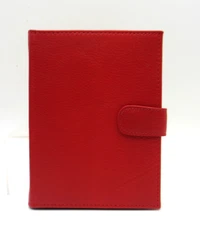 Photo Album Brag Book Leather Cover Holds 20 4x6" Photos Graphic Image RED