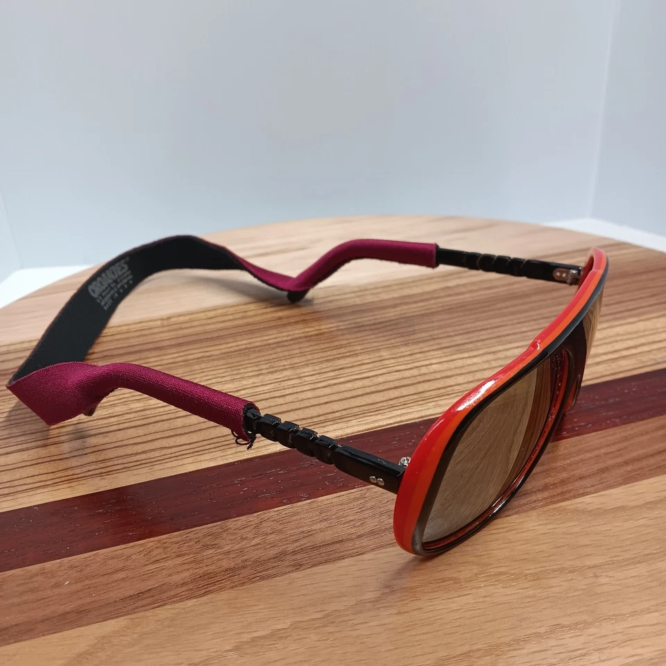 Gafas de sol de colección años 60 70 ESTILO OJOS espejadas deportista Japón piloto esquí croakies Foto 3 de 4