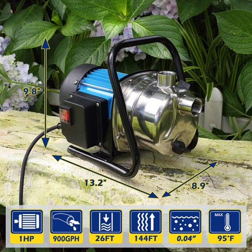 FLUENTPOWER 1HP Stainless Steel Garden Booster Water Sprinkling Pump - Picture 3 of 23