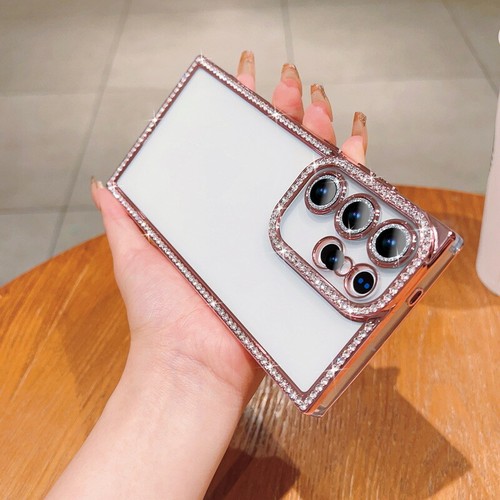 For Smausng Galaxy S25 Ultra S24 Plating Diamond Clear Silicone Soft Case Cover - Picture 8 of 13