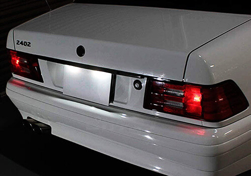 2x LED Nummernschild Leuchte weiß für Mercedes S124 T-Shirt E SL Klasse R129 - Bild 8 von 8