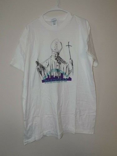VTG Pope John Paul T Shirt 90s XL Single Stitch 19