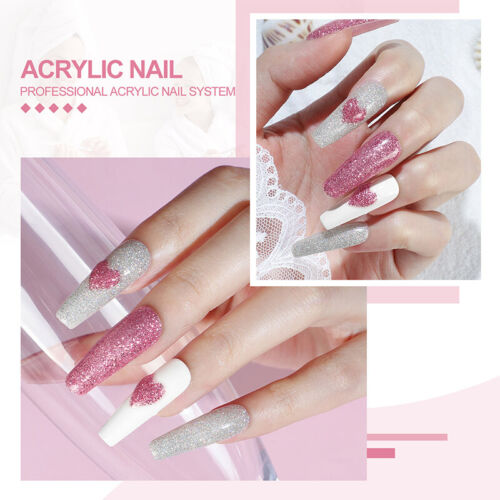 Full Acrylic Nail Kit Acrylic Powder Monomer UV Lamp Glitter Powder Nail Art Set - Picture 18 of 31