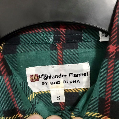 NWT Vintage Bud Berma Highlander Flannel Long Sleeve Shirt Plaid Men's Small - Picture 6 of 10
