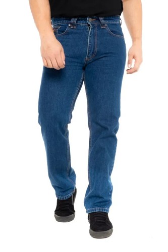 Herren Stonewash blau Größe 30"-60" Taille Denim 5 Pocket Jeans Innenbein 27"-36" - Bild 4 von 5