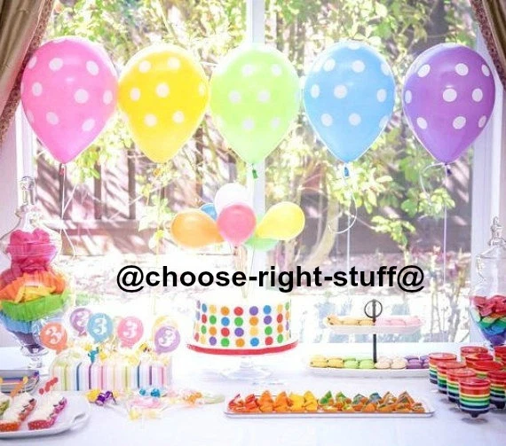 Lote de 5000 globos al por mayor de trabajo a lunares estrella corazón fiesta de cumpleaños globos decoración Foto 3 de 4