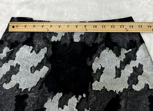 ESCADA Womens Jacguard Foil Pencil Party Skirt SZ 36/8 Black Silver Silk $ 990 - Picture 7 of 14