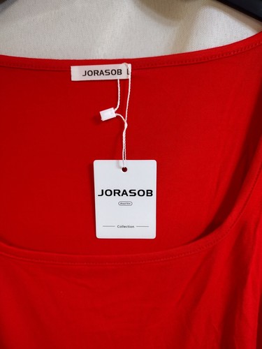 Jorasob/ Large/roter Damen Langarm-Body mit eckigem Ausschnitt - Bild 5 von 22
