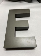 10 Inches Tall Cast Aluminum Metal Letter "E" Industrial Alphabet Sign