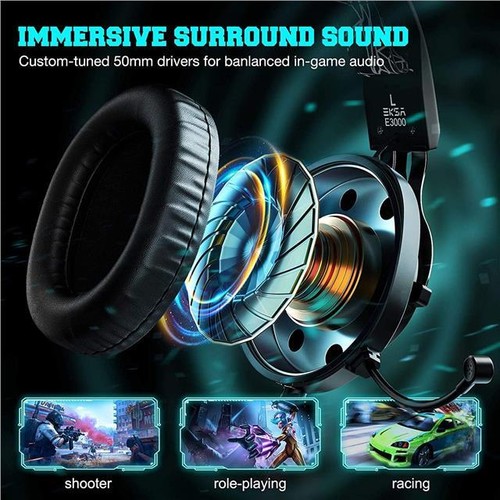 EKSA Gaming Headset für Xbox One PC Headset Noise Cancelling Mikrofon Xbox One S/X - Bild 3 von 6