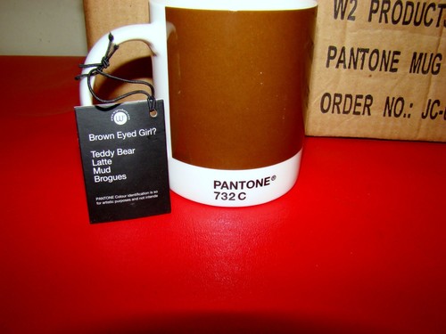 Pantone Becher Schokolade braun 732C Teddybär Latte Schlamm Brogues schwer zu findende Farbe - Bild 3 von 6